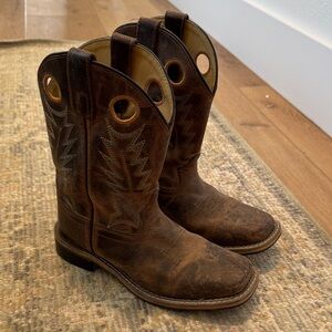 Brown Kids Cowboy Boots